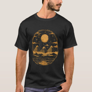 Drei Pyramiden ausreißen und Sonnenschutzbrille T-Shirt