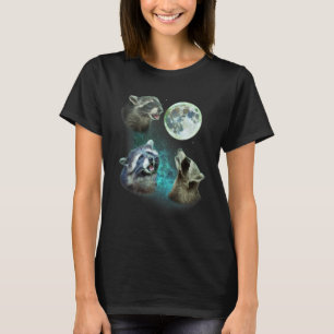 Drei Racoons heulen am Mond 3 Wölfe - Funny Wolves T-Shirt