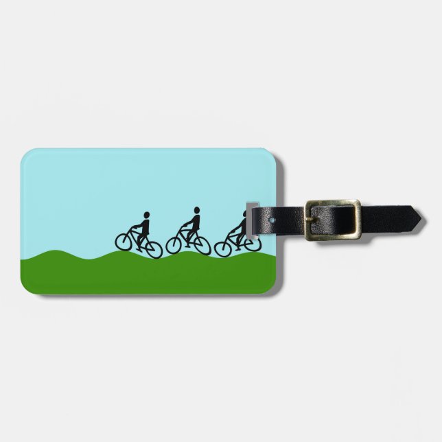 Drei Radfahrer Gepäckanhänger (Vorderseite horizontal)