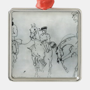 Drei Reiter Ornament Aus Metall