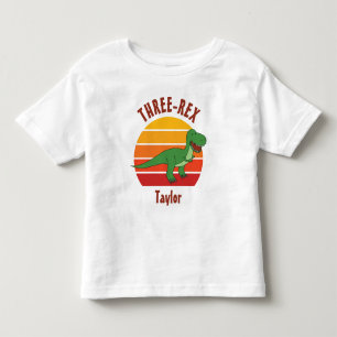 Drei Rex 3. Geburtstag Dinosaurier Spaß Geschlecht Kleinkind T-shirt