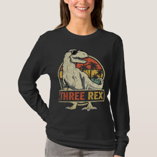 Drei Rex 3. Geburtstag Dritter Dinosaurier 3 Jahre T-Shirt