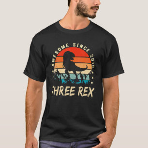Drei Rex 3. Geburtstag Dritter Dinosaurier 3 Jahre T-Shirt