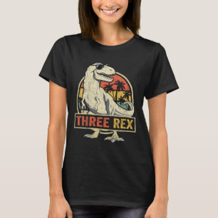 Drei Rex 3. Geburtstag Shirt Dritte Dinosaurier 3