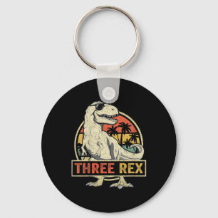 Drei Rex 3. Geburtstag Shirt Dritte Dinosaurier 3 Schlüsselanhänger