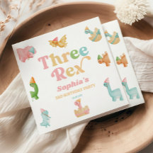 Drei Rex Dinosaurier 3. Geburtstagspartei