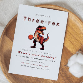 Drei-Rex-Dinosaurier-Geburtstagseinladung Einladung