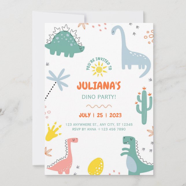 Drei-Rex-Geburtstagseinladung Einladung (Vorderseite)