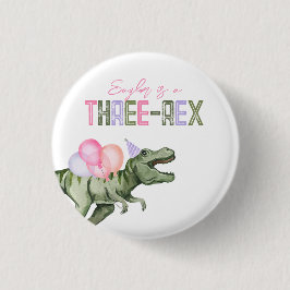 Drei-Rex-Party-Taste für Mädchen Button