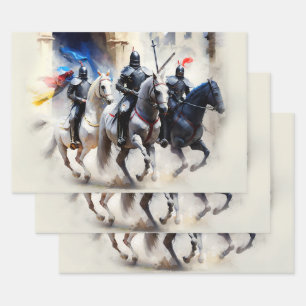 Drei Ritter reiten aus - Die Queste Geschenkpapier Set