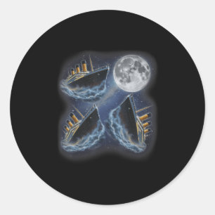 Drei Rms Titanic Mond 3 Heulender Mond Lustiger We Runder Aufkleber
