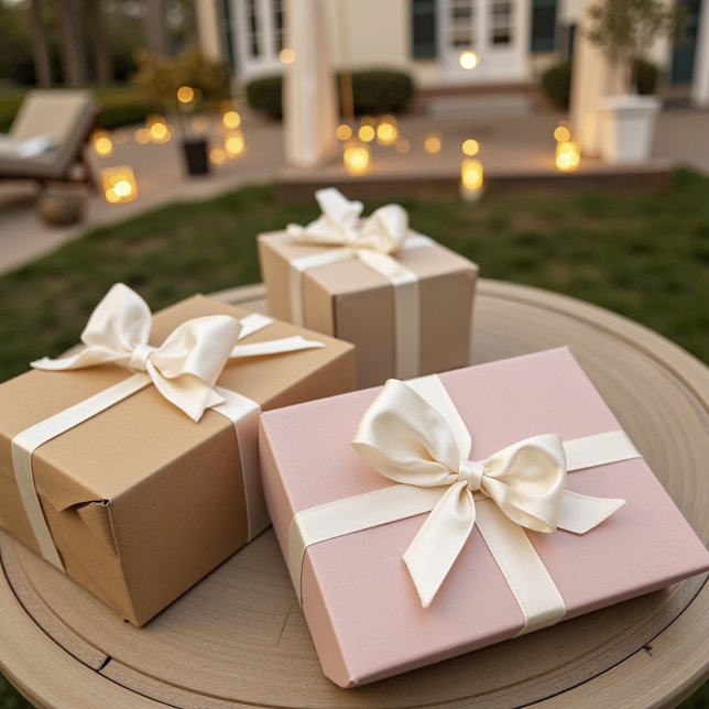 Drei robuste, neutrale Farbton Geschenkpapier Set (Three Solid Color Neutral Tones Wrapping Paper Sheets)