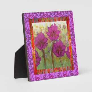 Drei rosa Blume 2 Fotoplatte