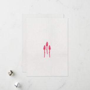Drei rosa Blume mit schwarzem Hintergrund Feiertagskarte