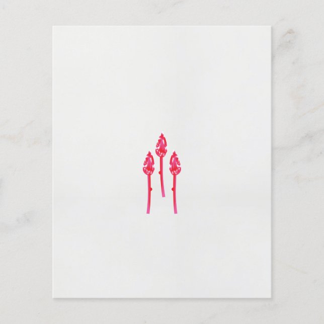 Drei rosa Blume mit schwarzem Hintergrund Flyer (Vorne)