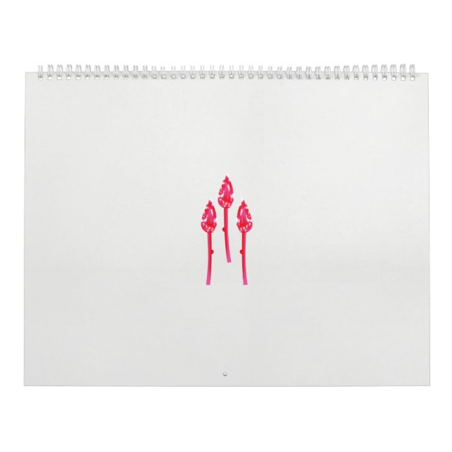 Drei rosa Blume mit schwarzem Hintergrund Kalender (Titelbild)