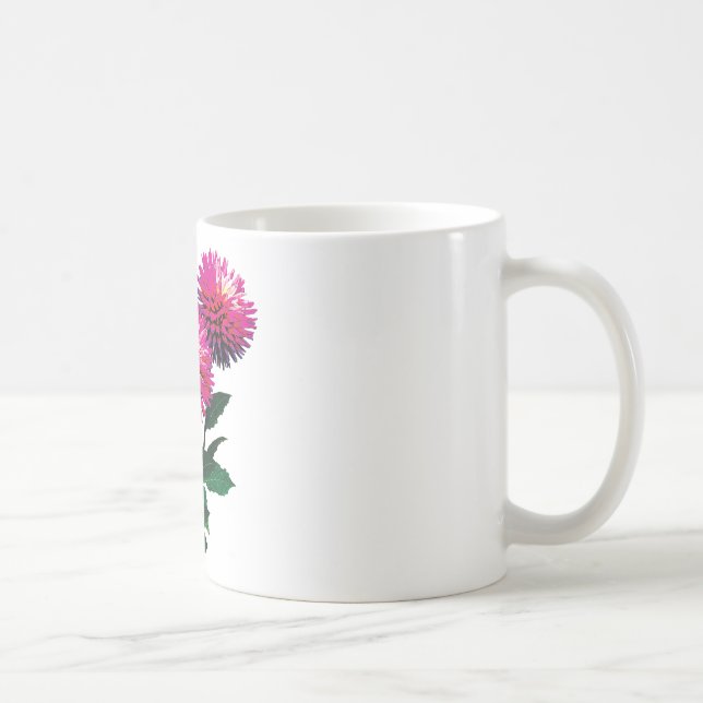 Drei rosa Dahlias Tasse (Rechts)