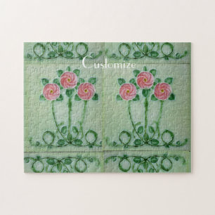 Drei rosa Roses Thunder_Cove Puzzle