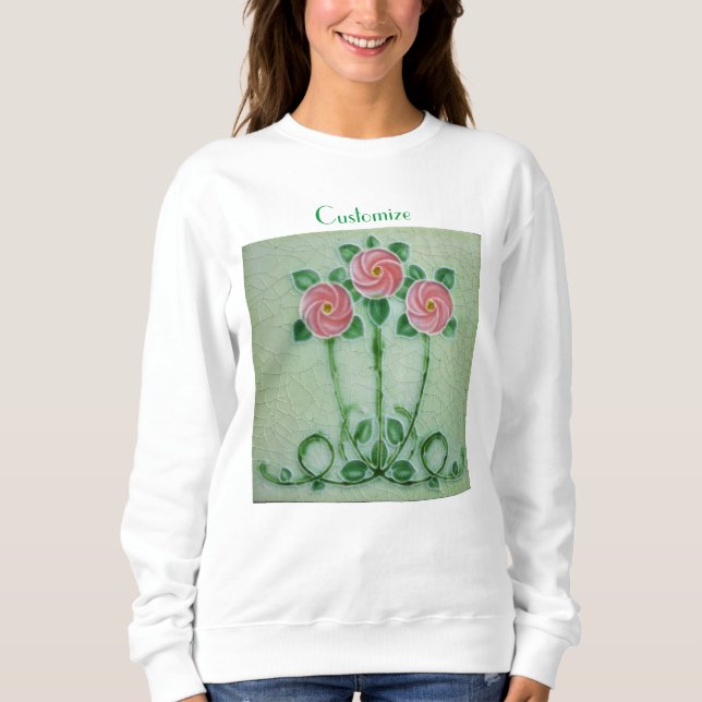 Drei rosa Roses Thunder_Cove Sweatshirt (Vorderseite)