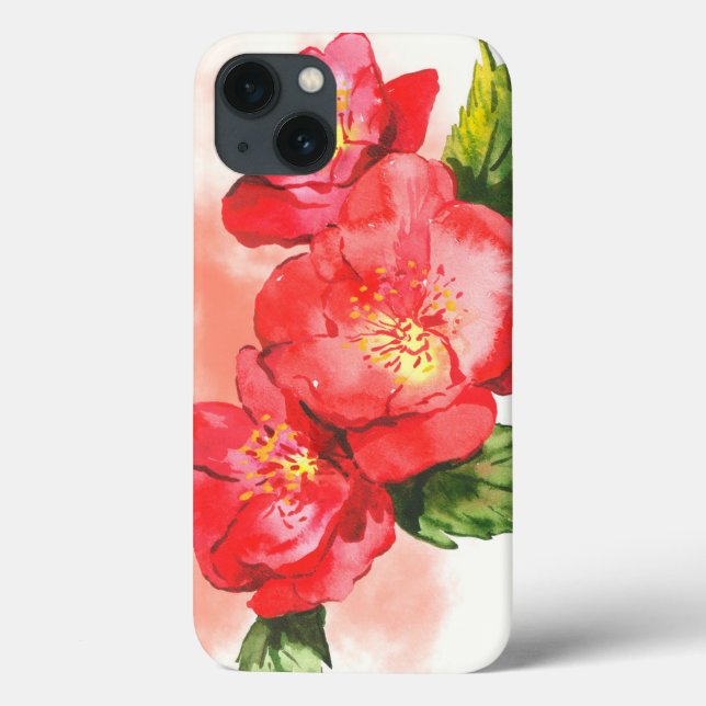 Drei rosa und rote Rose Case-Mate iPhone Hülle (Rückseite)