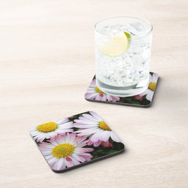 Drei rosa-weiße Gänse Getränkeuntersetzer (Rechte Seite)