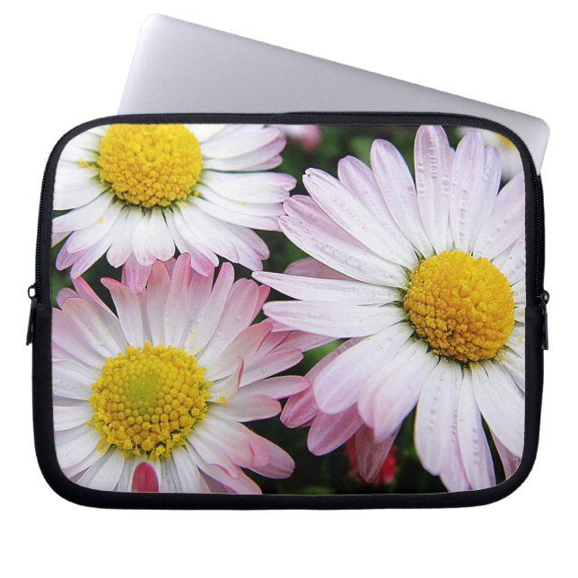 Drei rosa-weiße Gänse Laptopschutzhülle (Vorderseite)