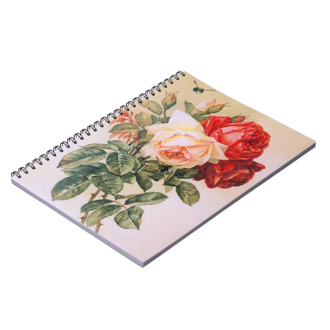 Drei Rose Notebook Notizblock (Linke Seite)