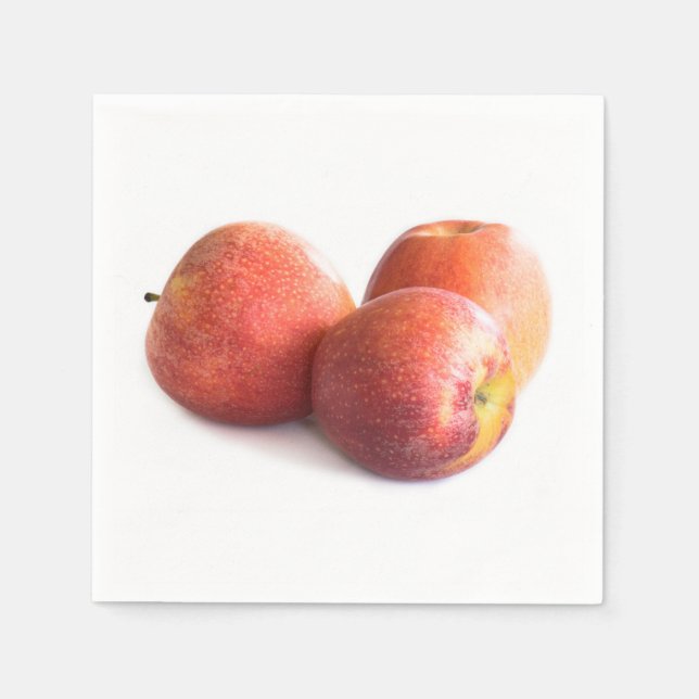 Drei rote Äpfel Serviette (Vorderseite)