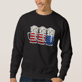 Drei rote blaue Brille Usa Flag 4. Sweatshirt