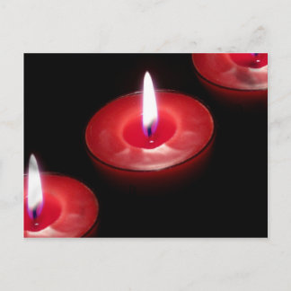 Drei rote Kerzen Postkarte