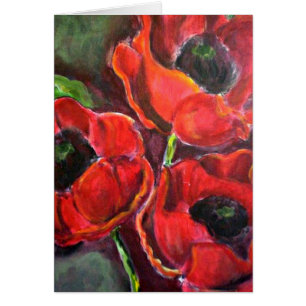 Drei rote Poppies