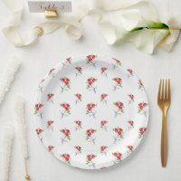 Drei Rote Rosen Bouquet | Teller aus Party