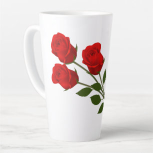 Drei Rote Rosen Milchtasse