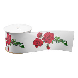 Drei Rote Rosen Satin Ribbon Satinband