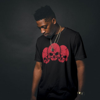 Drei Roter Skull T-Shirt