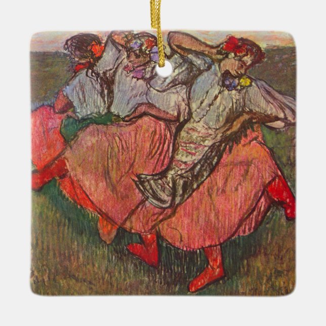 Drei russische Tänzer von Edgar Degas Keramikornament (Vorderseite)