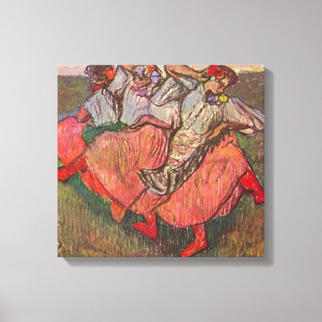 Drei russische Tänzer von Edgar Degas Leinwanddruck (Vorderseite)