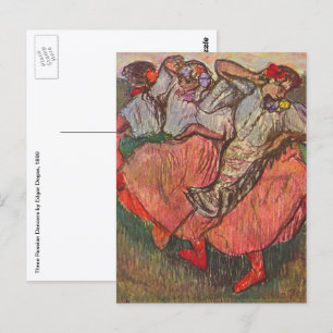 Drei russische Tänzer von Edgar Degas Postkarte