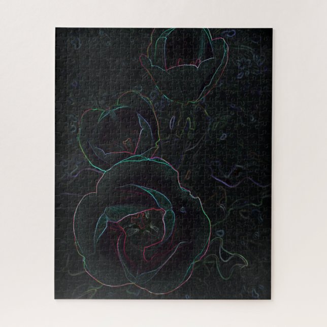 drei Samttulips Puzzle (Vertikal)