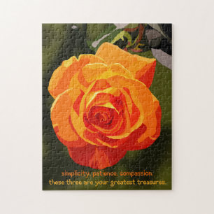 Drei Schätze Taoismus-Blumen-Puzzlespiel Puzzle