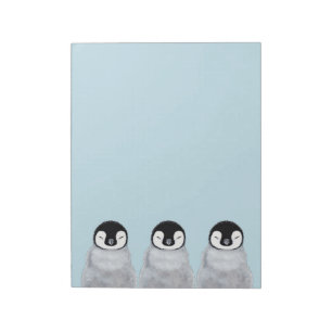 Drei schlafende Baby-Penguin-Chicks Notizblock