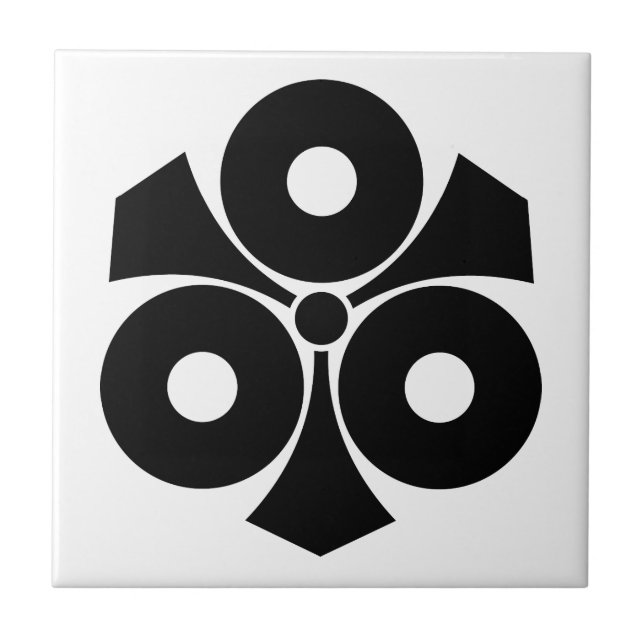 Drei Schlangenaugen mit Schwertern Fliese (Vorderseite)