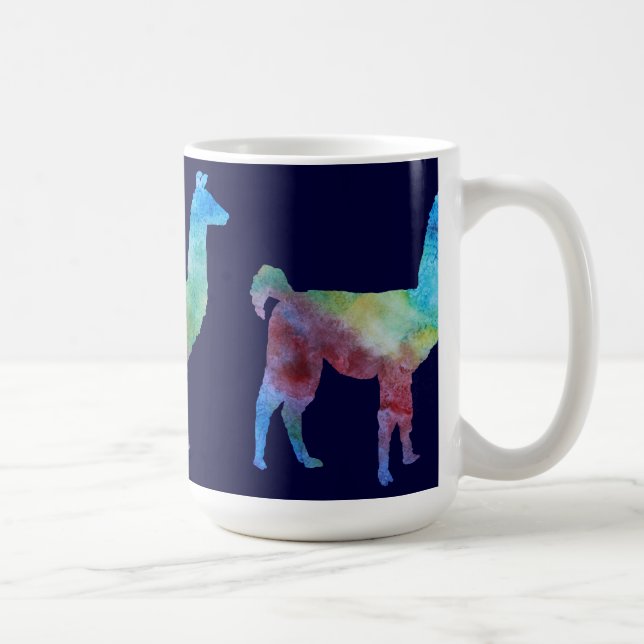 Drei schlanke Colorwashed Lamas Kaffeetasse (Rechts)