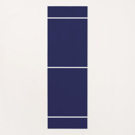 Drei schlanke weiße Streifen dunkelblauer Hintergr Yogamatte