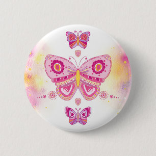 Drei Schmetterlinge Button
