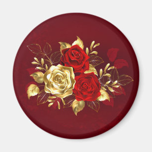 Drei Schmuckrosen Magnet