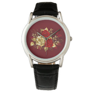 Drei Schmuckstücke Rose Armbanduhr