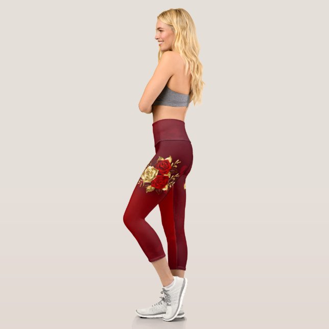 Drei Schmuckstücke Rose Capri Leggings (Links)