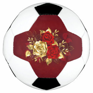 Drei Schmuckstücke Rose Fußball