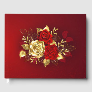 Drei Schmuckstücke Rose Gästebuch